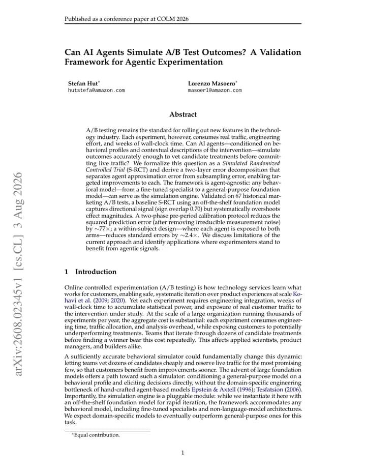Hut and Masoero, 2026 · arXiv:2608.02345, first page